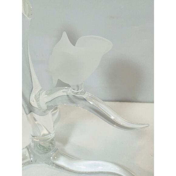 Frabel Studio Signed FS 2004 J Small Bird On Branch Glass Figurine Sculpture - Picture 5 of 7